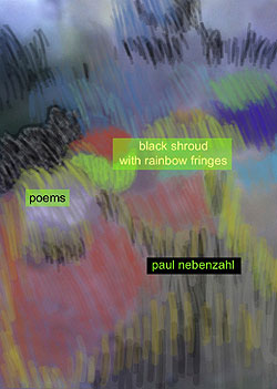 Black Shroud With Rainbow Fringes Book cover featuring an abstract painting of flowers